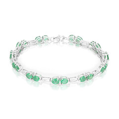 Bracciale in argento con Smeraldo Zambia