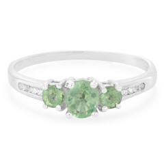 Anello in argento con Cianite Menta