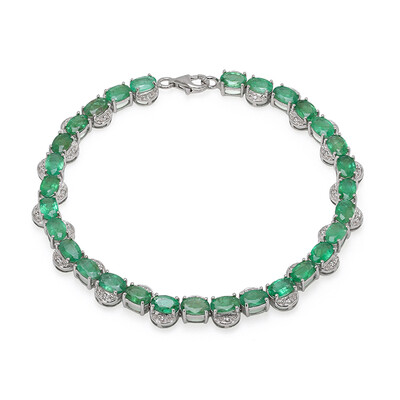 Bracciale in argento con Smeraldo Zambia