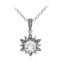 Collana in argento con Topazio Bianco