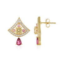 Orecchini in argento con Tormalina Rosa Nigeriana