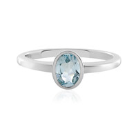 Anello in argento con Topazio Blu Cielo