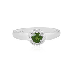 Anello in argento con Diopside Russo