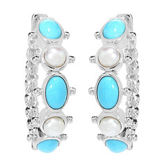 Orecchini in argento con Turchese Sleeping Beauty (Dallas Prince Designs)
