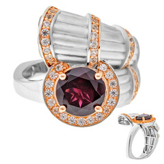 Anello in argento con Rodolite (Dallas Prince Designs)