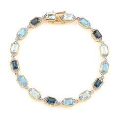 Bracciale in argento con Topazio Blu Cielo