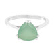 Anello in argento con Calcedonio Verde