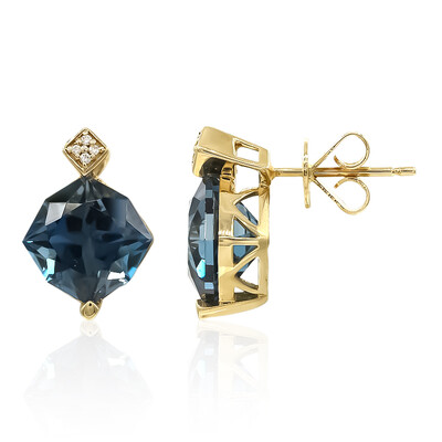 Orecchini in oro con Topazio Blu Londra