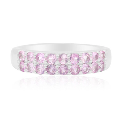 Anello in argento con Zaffiro Rosa