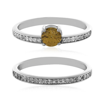 Anello in argento con Zircone Giallo