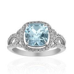 Anello in argento con Topazio Blu Cielo