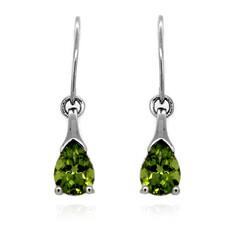 Orecchini in argento con Peridoto