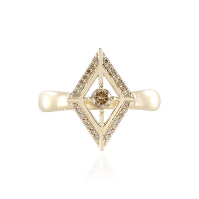 Anello in oro con Diamante Cioccolato I2