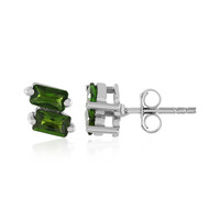 Orecchini in argento con Diopside Russo