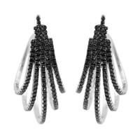 Orecchini in argento con Spinello Nero