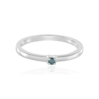 Anello in argento con Diamante Blu I3