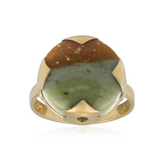 Anello in argento con Legno Fossile (Bali Barong)