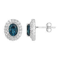 Orecchini in argento con Topazio Blu Londra