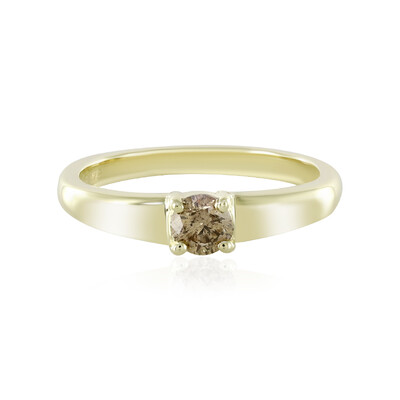 Anello in oro con Diamante Champagne I2