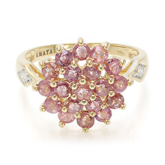 Anello in oro con Zaffiro Padparadscha (non riscaldato) (AMAYANI)