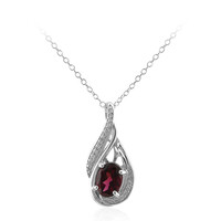 Collana in argento con Rodolite