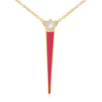Collana in argento con Quarzo Rosa