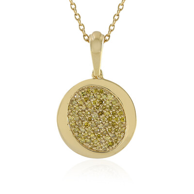 Collana in argento con Diamante Giallo I2
