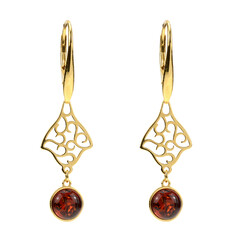 Orecchini in argento con Ambra Baltica