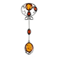 Ciondolo in argento con Ambra Baltica