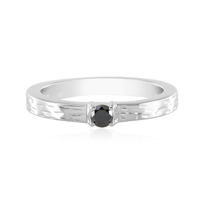 Anello in argento con Diamante Nero