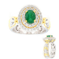 Anello in argento con Smeraldo Zambia (Gems en Vogue)