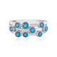 Anello in argento con Apatite Blu Neon