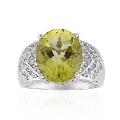 Anello in argento con Quarzo Ouro Verde