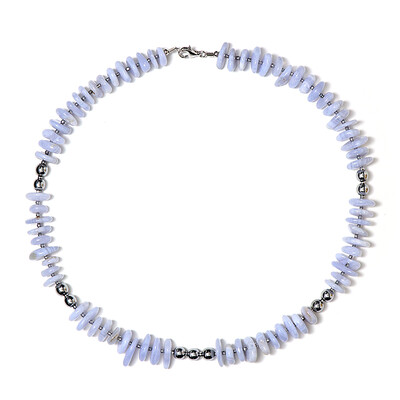 Collana in argento con Ematite Argentata