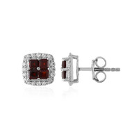 Orecchini in argento con Granato Rosso