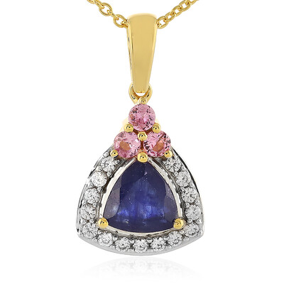 Collana in argento con Zaffiro Blu del Madagascar
