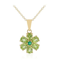Collana in argento con Peridoto della Birmania