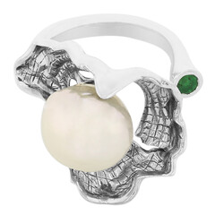 Anello in argento con Perla Ming