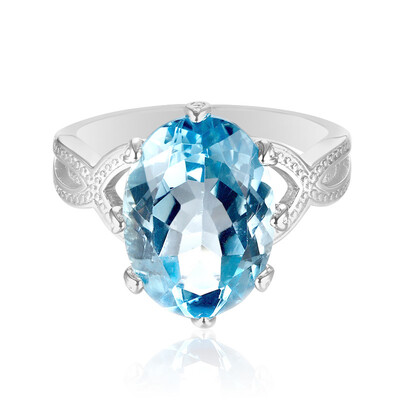 Anello in argento con Topazio Blu Cielo