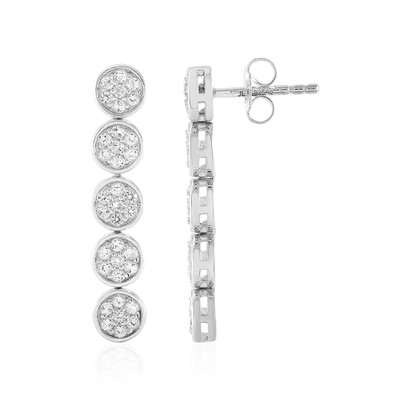 Orecchini in argento con Topazio Bianco
