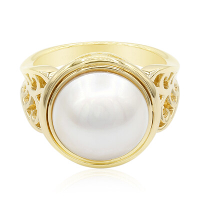 Anello in argento con Perla Mabe (TPC)