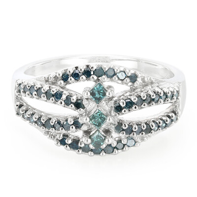 Anello in argento con Diamante Fancy