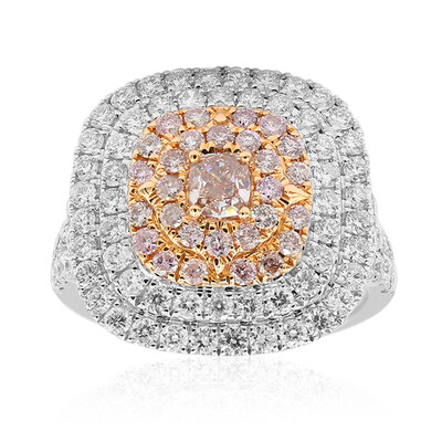 Anello in oro con Diamante Rosa I1 (CIRARI)