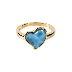 Anello in argento con Larimar