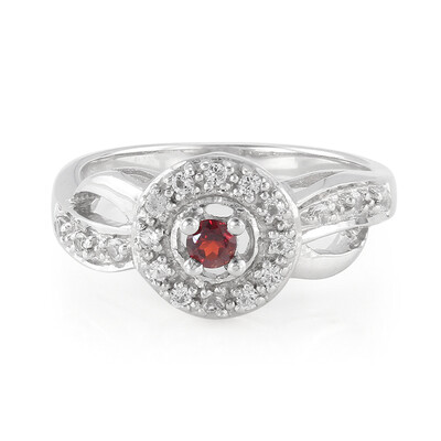 Anello in argento con Granato Mozambico