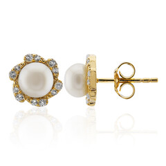 Orecchini in argento con Perla d'Acqua Dolce Bianca