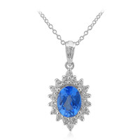 Collana in argento con Topazio Blu Indaco