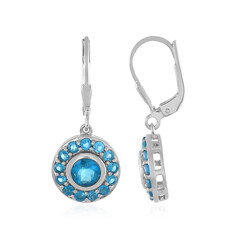 Orecchini in argento con Apatite Blu Neon