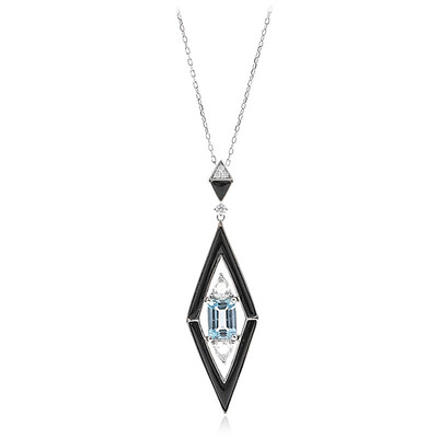 Collana in oro con Acquamarina Brasiliana AAA (CIRARI)