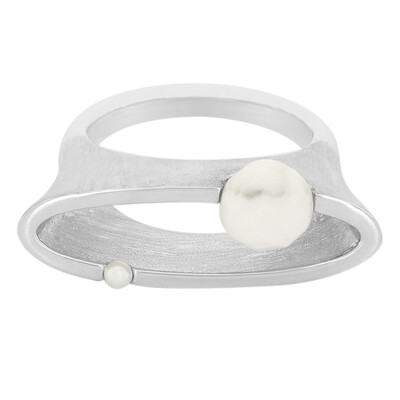 Anello in argento con Howlite